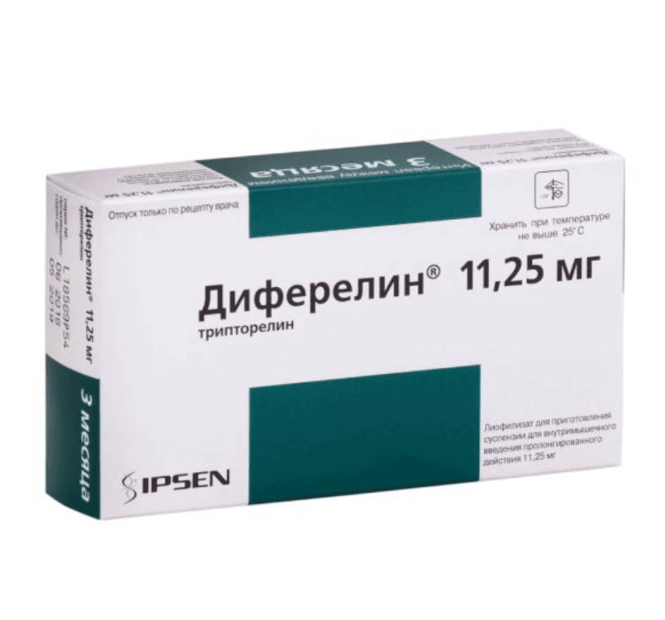 Диферелин лиоф.д/ин.в/м фл.11,25мг+р-ль маннитол 2мл